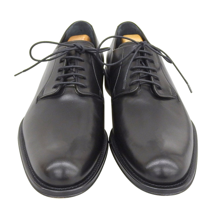 Pristine GIORGIO ARMANI Leather shoes Plain Toe Lace Up black leather mens 41