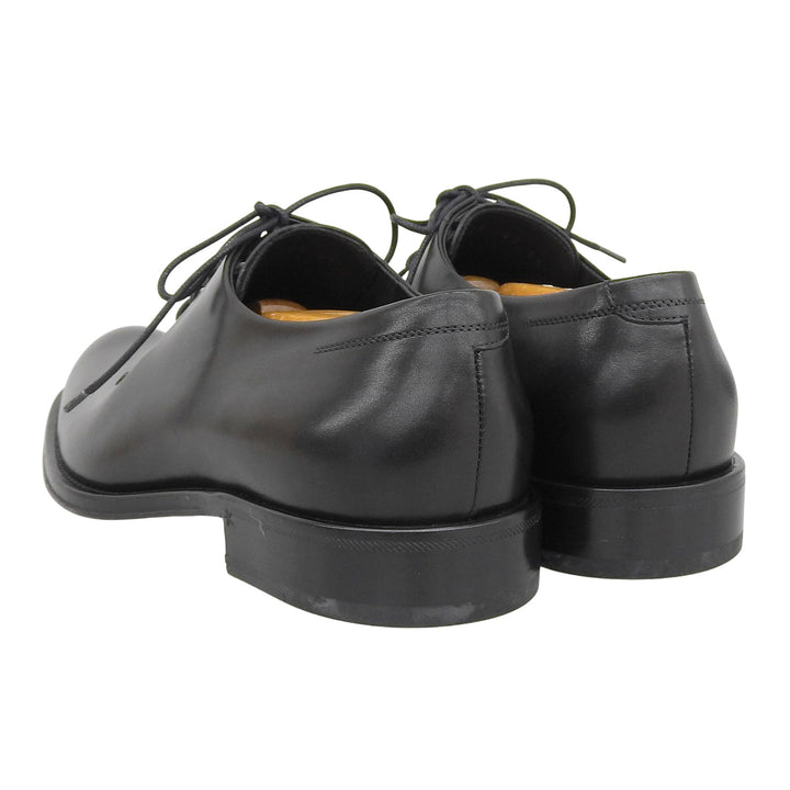 Pristine GIORGIO ARMANI Leather shoes Plain Toe Lace Up black leather mens 41