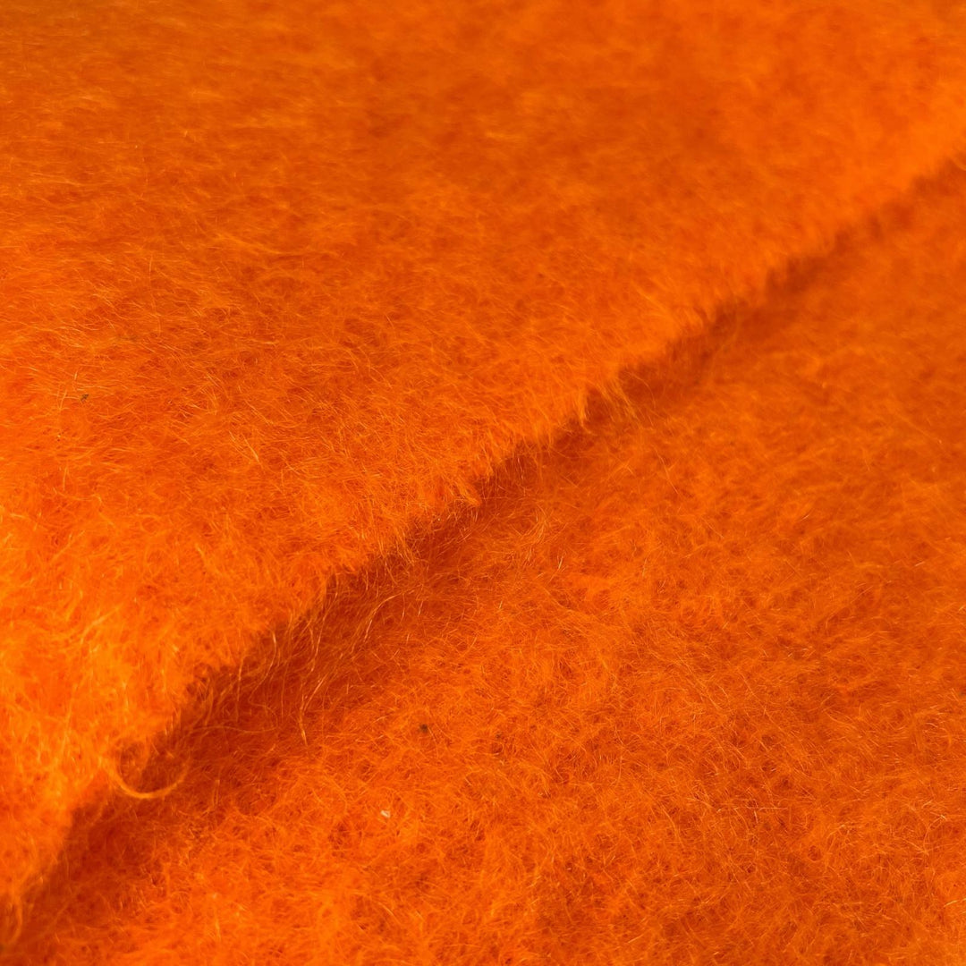 Excellent LOEWE Scarf Anagram leather patch Orange mohair Women