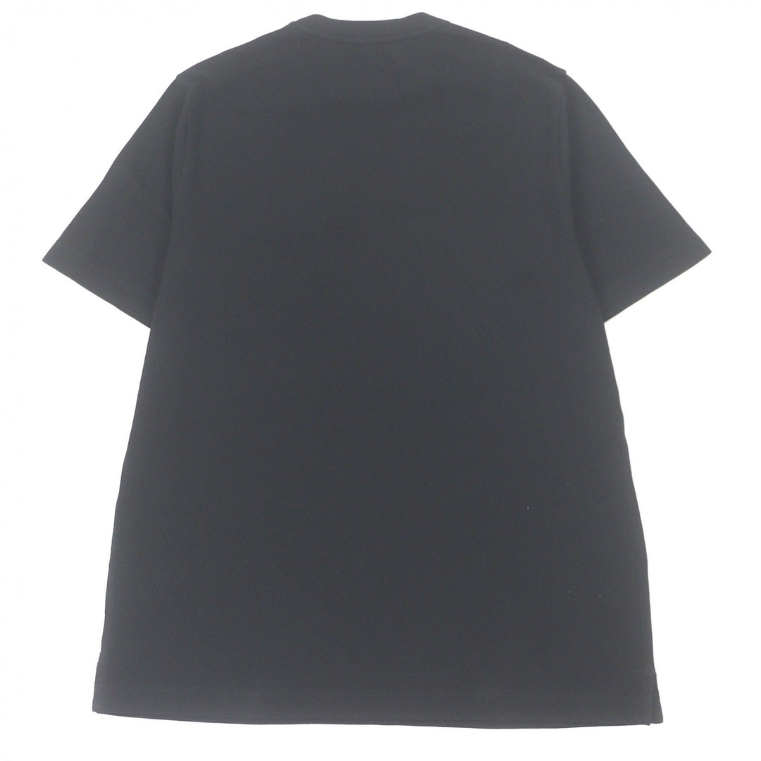 Pristine HERMES Short sleeve T-shirt H logo embroidery black
