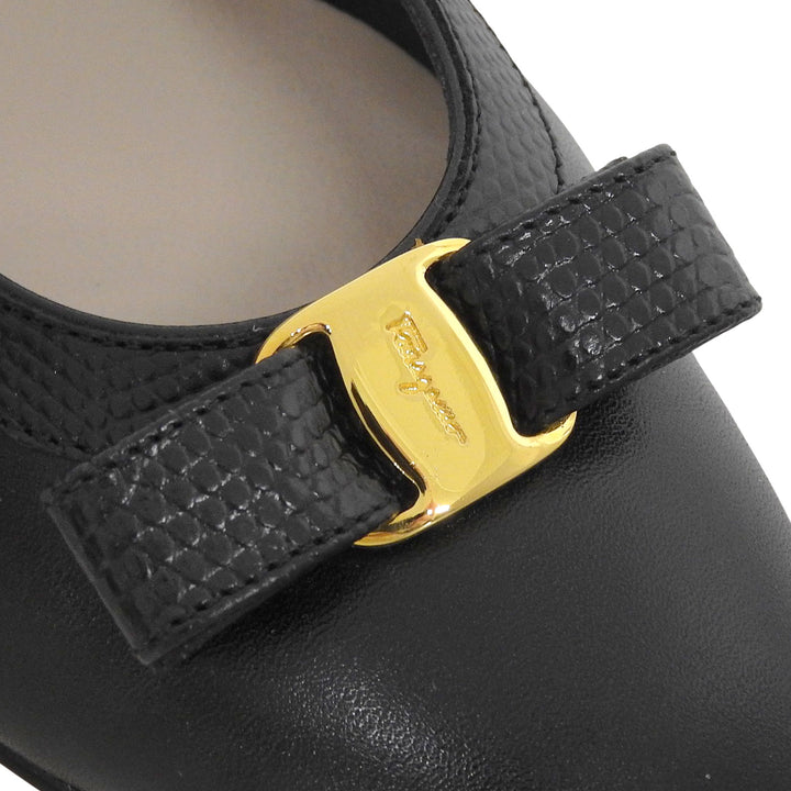 Excellent Salvatore Ferragamo pumps BABY black leather Women 5.5