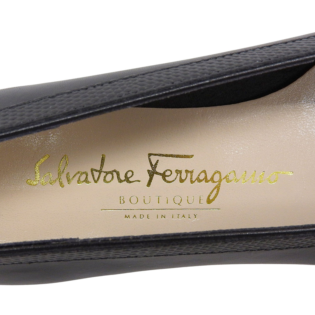 Excellent Salvatore Ferragamo pumps BABY black leather Women 5.5