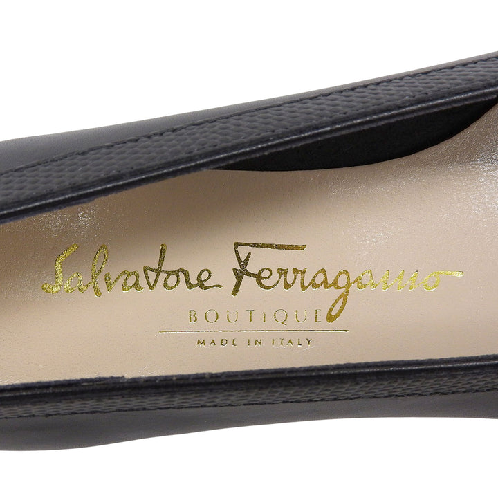 Excellent Salvatore Ferragamo pumps BABY black leather Women 5.5