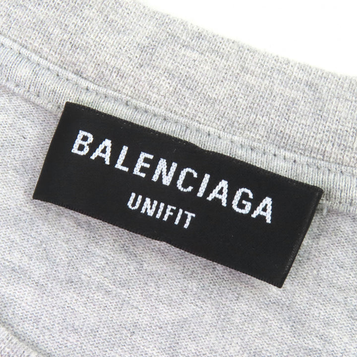Excellent BALENCIAGA Short sleeve T-shirt Turn Logo Crew Neck gray 2 675016