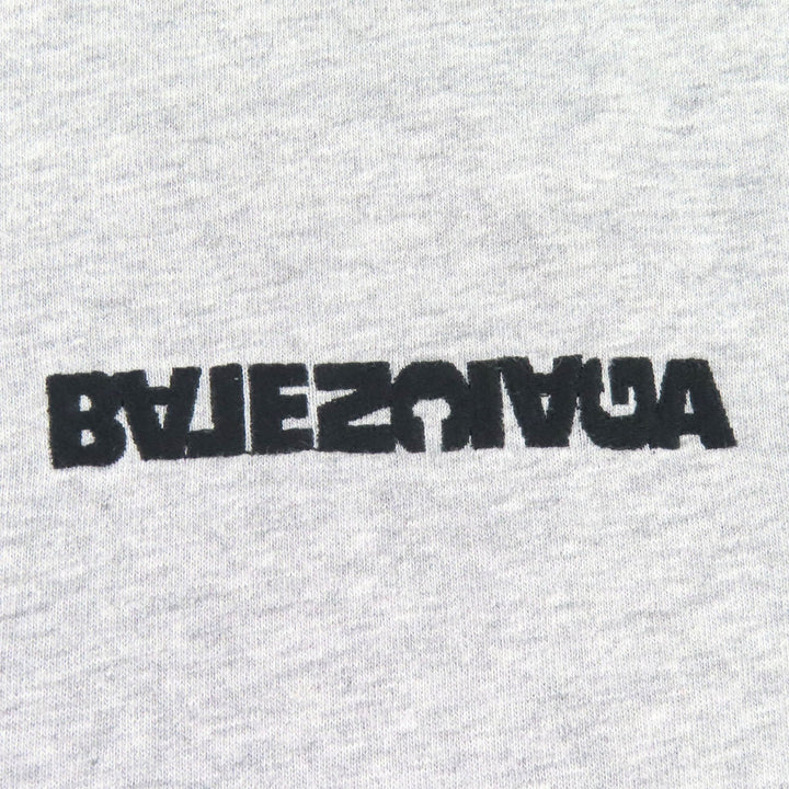 Excellent BALENCIAGA Short sleeve T-shirt Turn Logo Crew Neck gray 2 675016