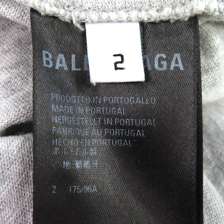 Excellent BALENCIAGA Short sleeve T-shirt Turn Logo Crew Neck gray 2 675016
