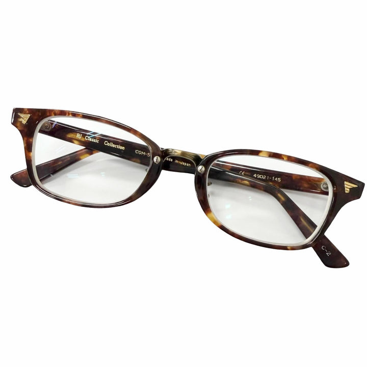 Very Good BJ CLASSIC COLLECTION Glasses Marble Pattern Clear brown