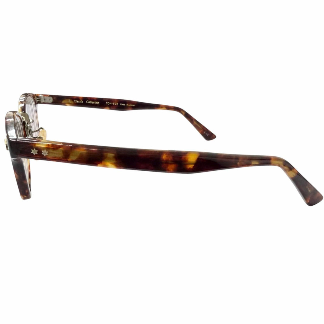 Very Good BJ CLASSIC COLLECTION Glasses Marble Pattern Clear brown