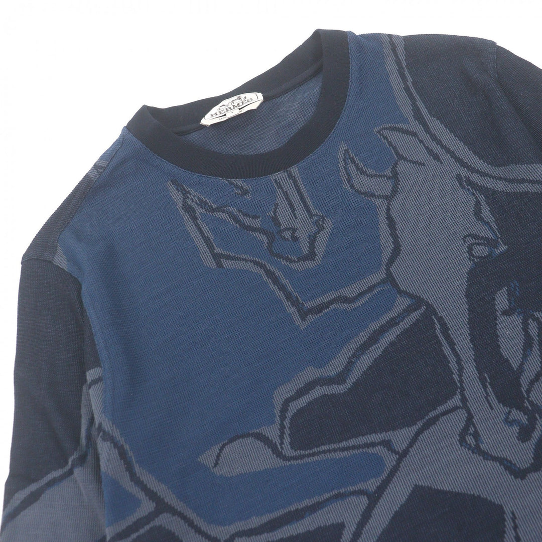 Excellent HERMES Short sleeve T-shirt Dance of Horses Light