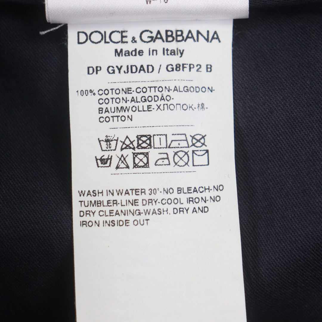 素晴らしい DOLCE&amp;GABBANA パンツ ブルーイエロー コットン メンズ 44