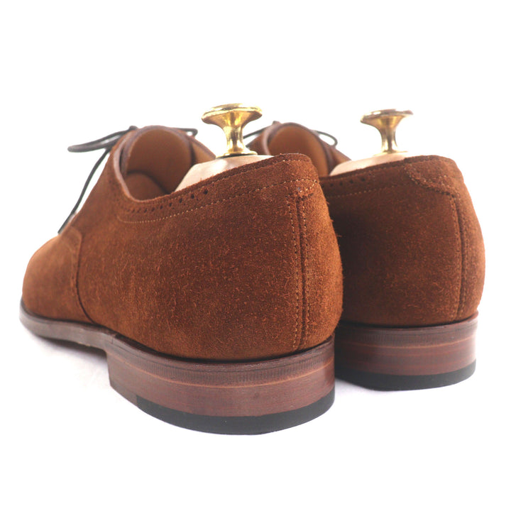 Pristine John Lobb Leather shoes SAUNTON Thornton Brown Suede leather mens 8