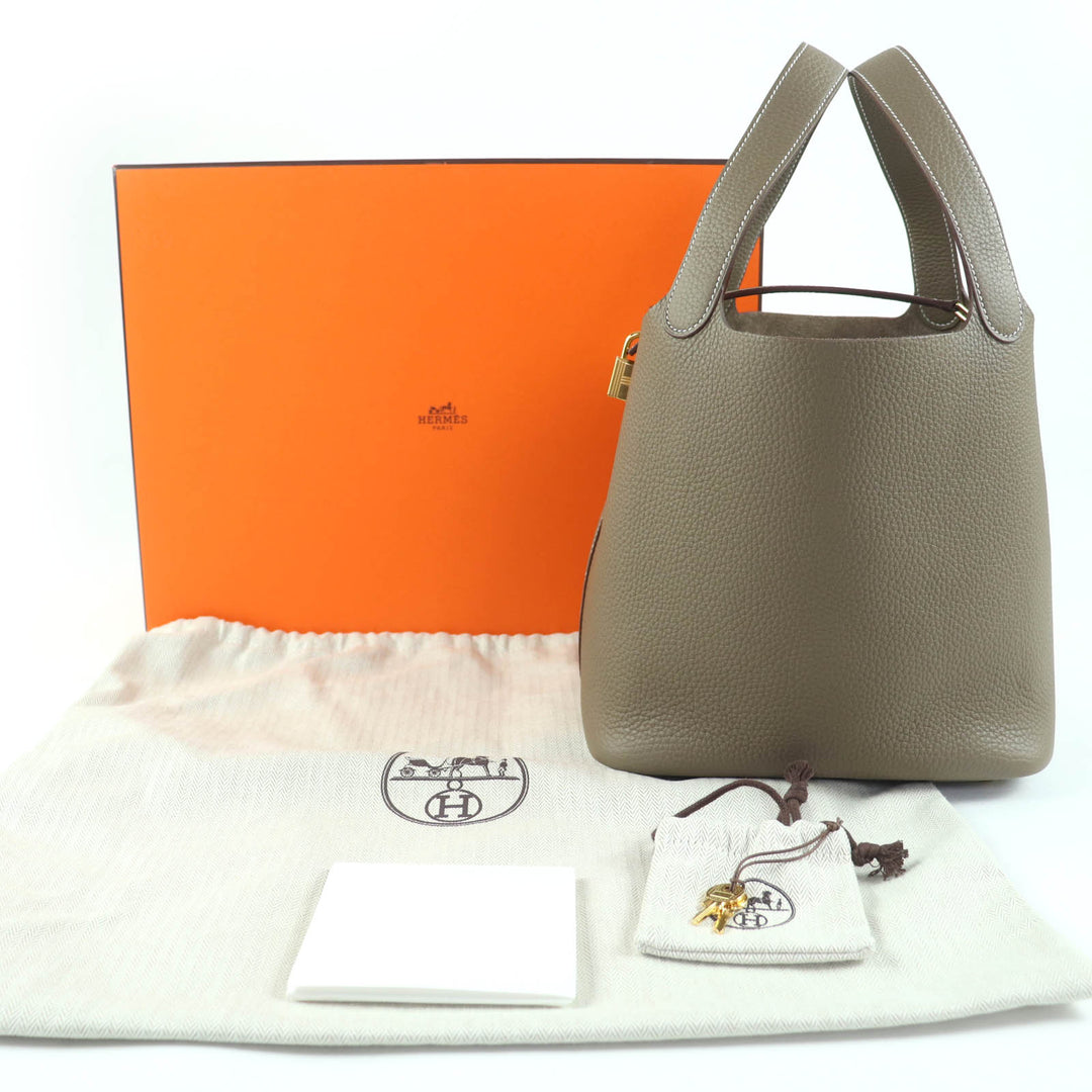 新品 HERMES ハンドバッグ ピコタンロック MM22 トリヨンクレマンス レディース