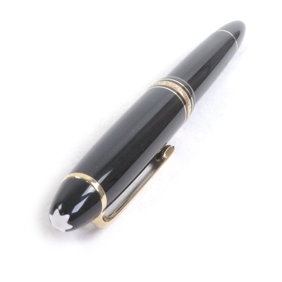 Great MONTBLANC fountain pen Meisterstück 146 Cap type Black gold 14K mens