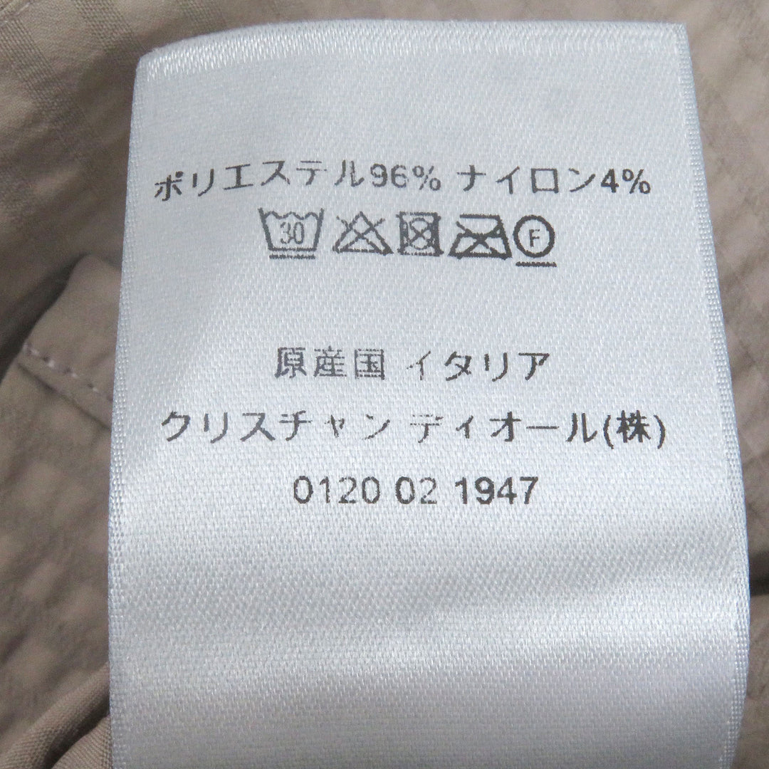 素晴らしいDIOR半袖シャツチェック柄ロゴパッチサッカー生地