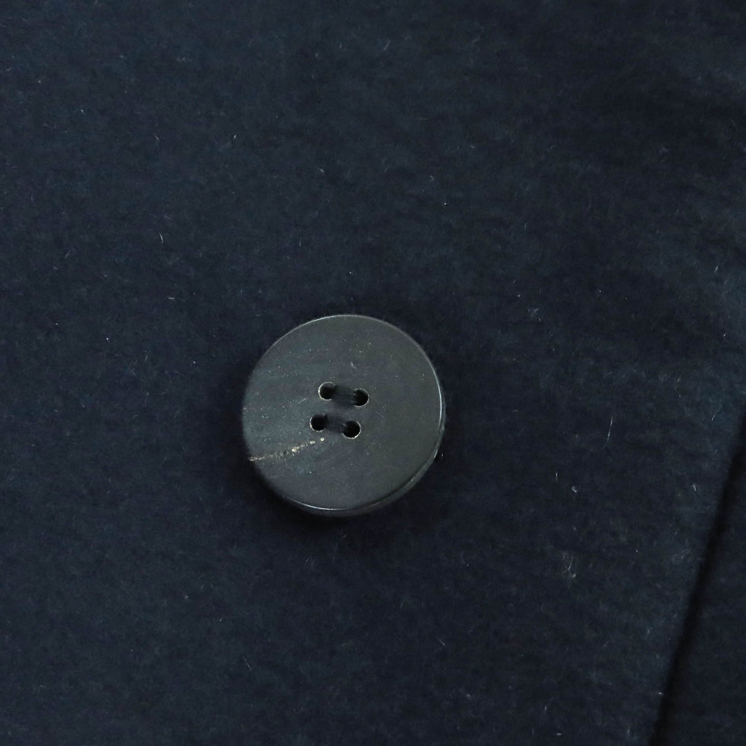 精美 Christian Dior 双排扣海军蓝羊绒大衣，女款 44 码，货号 940C02A0005