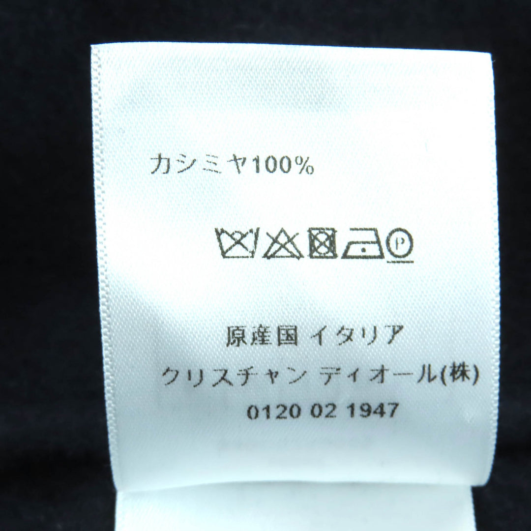 精美 Christian Dior 双排扣海军蓝羊绒大衣，女款 44 码，货号 940C02A0005