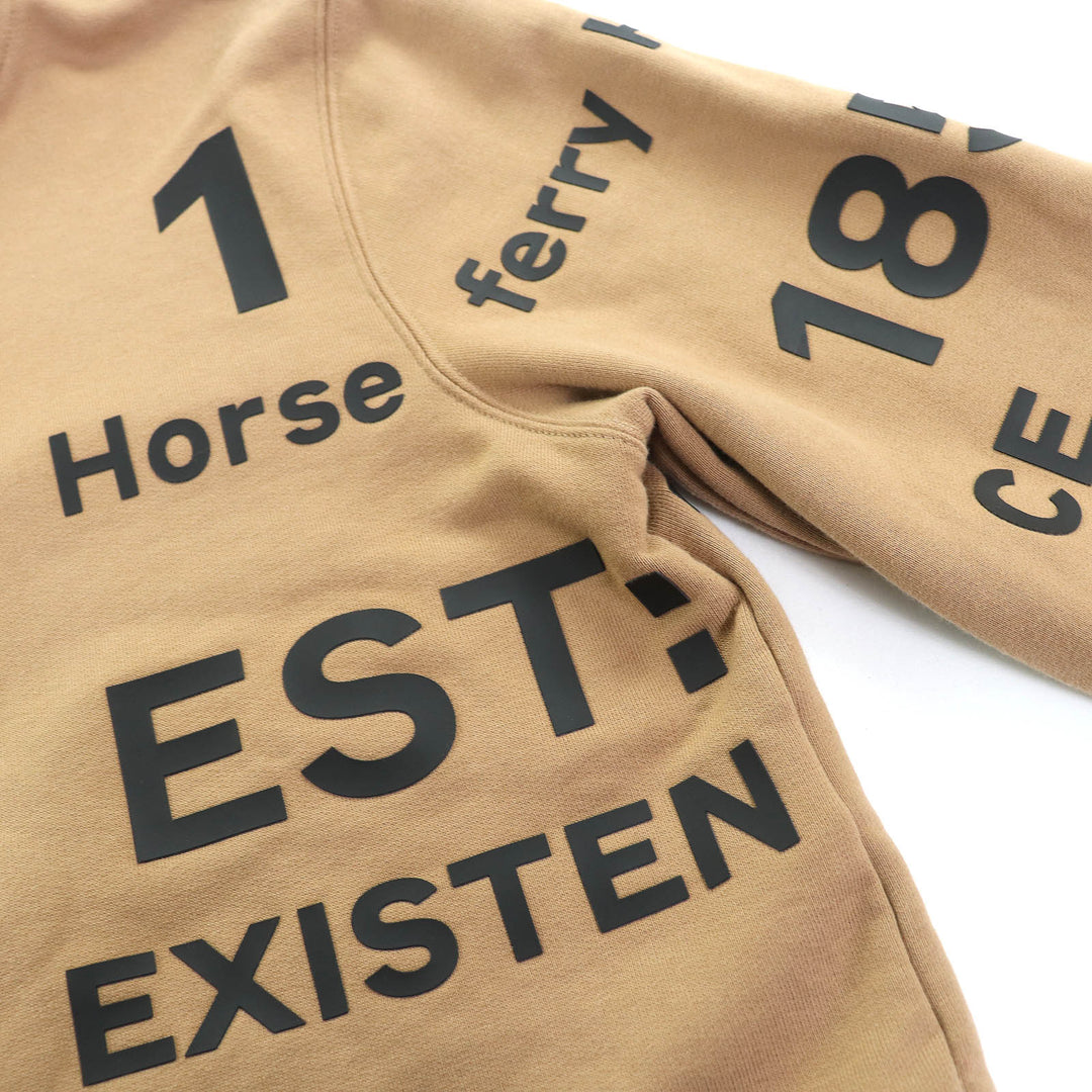 素晴らしいBURBERRYパーカー ホースフェリープルオーバー ブラウン ブラック コットン レディース XS 8060701