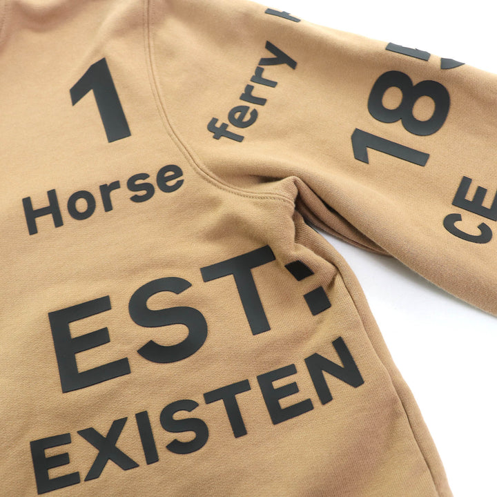 素晴らしいBURBERRYパーカー ホースフェリープルオーバー ブラウン ブラック コットン レディース XS 8060701