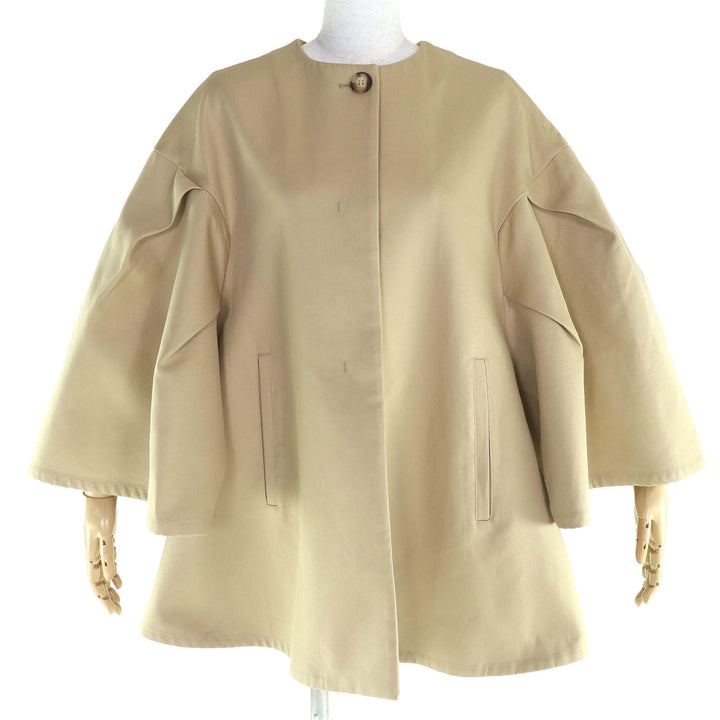 Excellent Max Mara poncho White tag logobutton collarless capecoat S 23473104366