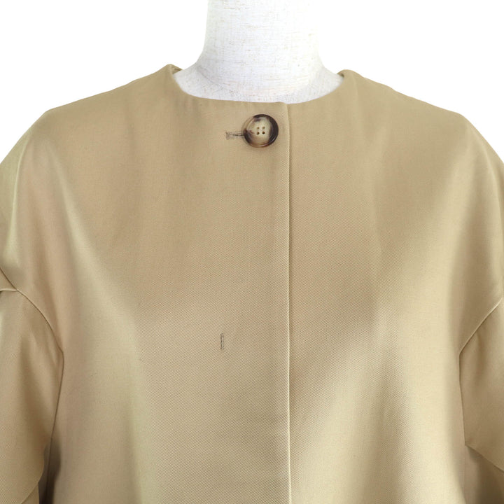 Excellent Max Mara poncho White tag logobutton collarless capecoat S 23473104366