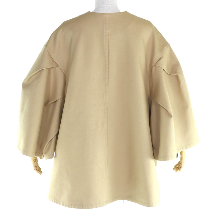 Excellent Max Mara poncho White tag logobutton collarless capecoat S 23473104366