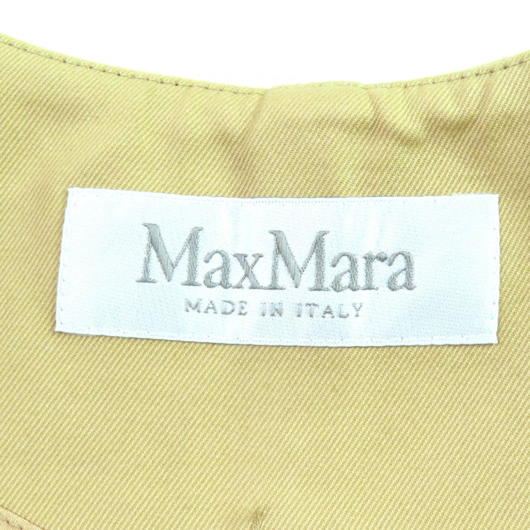 Excellent Max Mara poncho White tag logobutton collarless capecoat S 23473104366