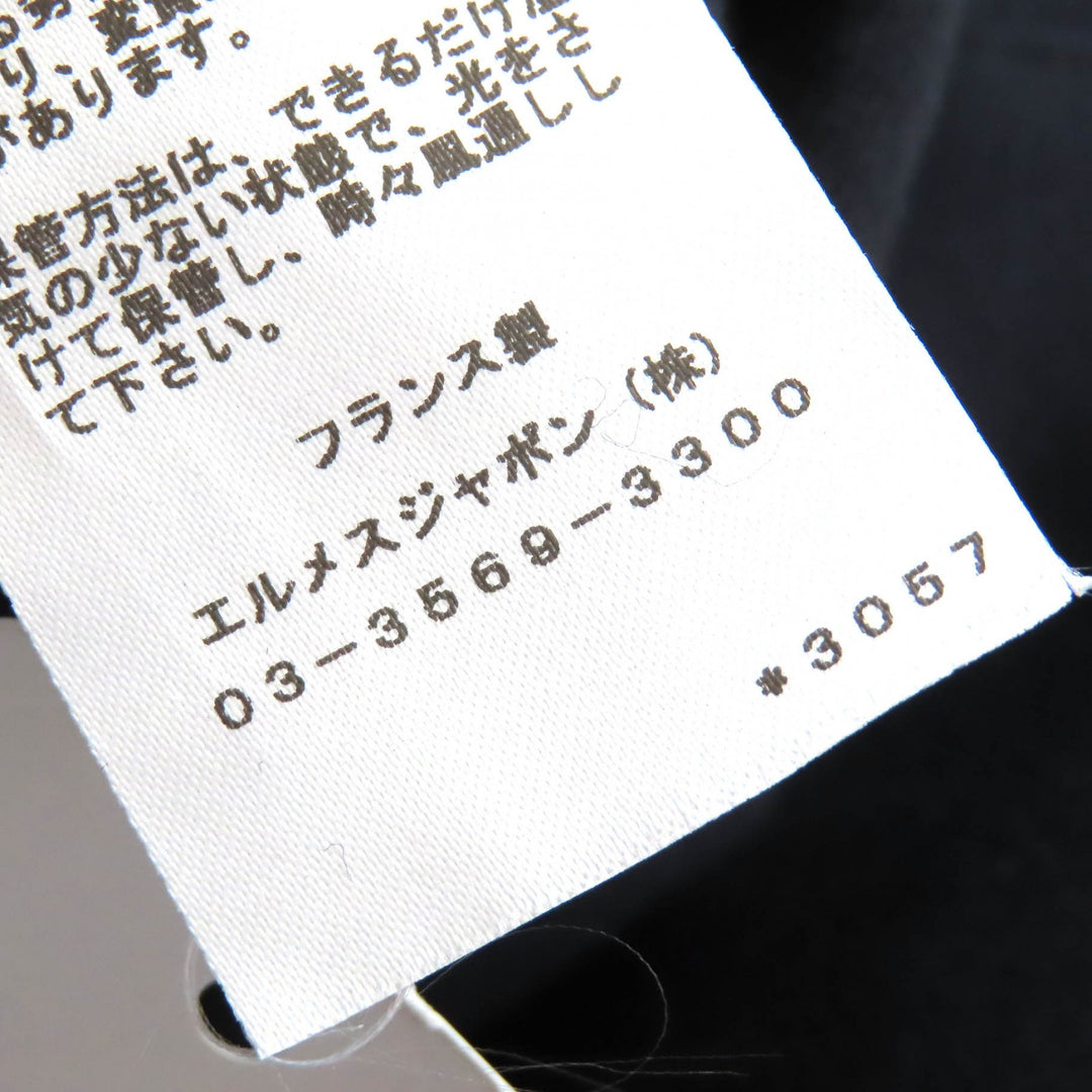 爱马仕 (HERMES) 精美连帽衫 Serie Button Half-Zip Pullover 黑色纯棉女款 S 码