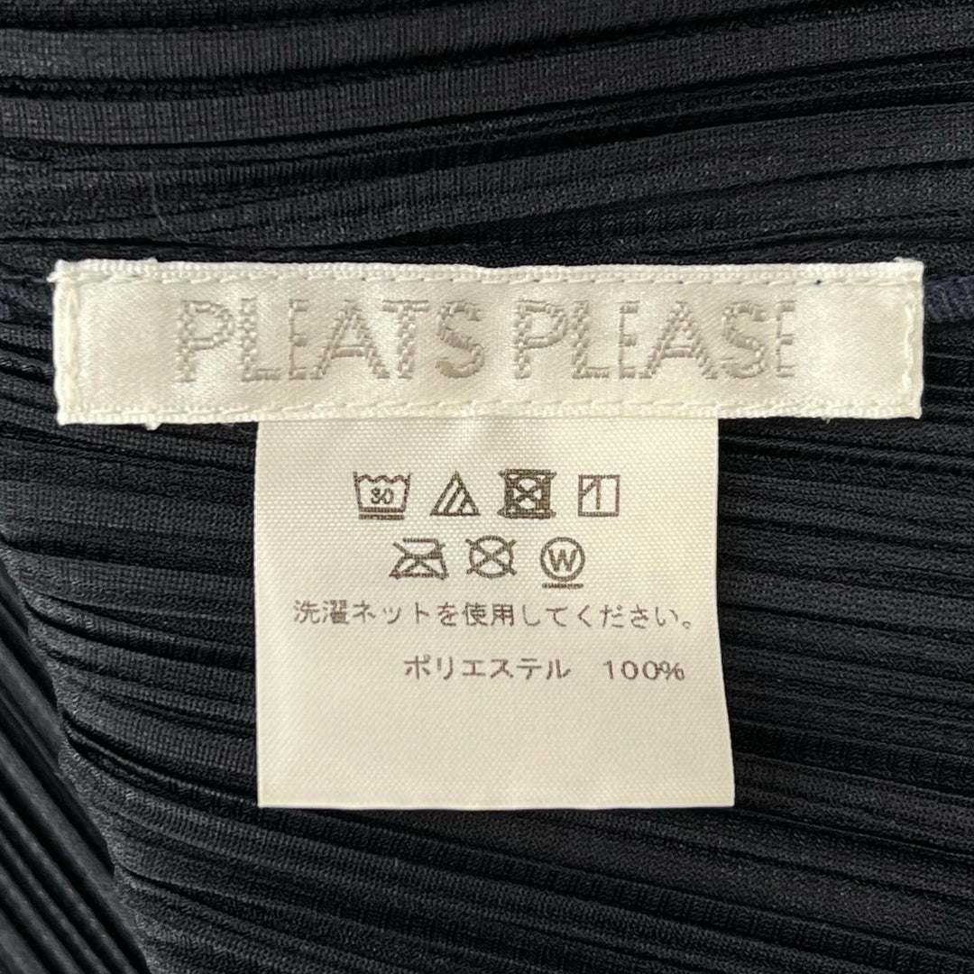 Excellent PLEATS PLEASE cardigan Pleated Dark navy polyester Women 4 PP81-J0961