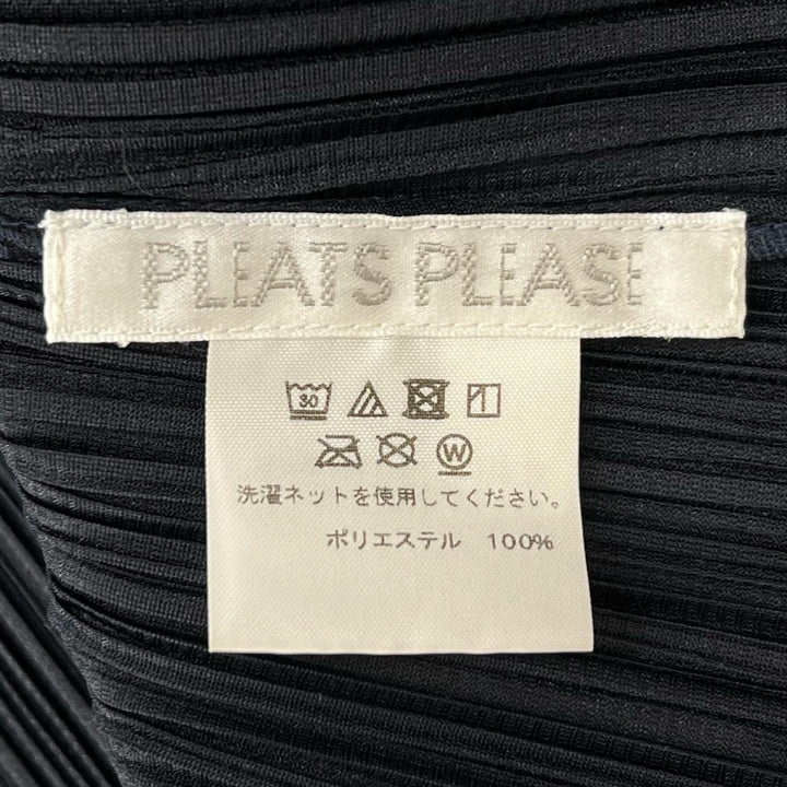 Excellent PLEATS PLEASE cardigan Pleated Dark navy polyester Women 4 PP81-J0961