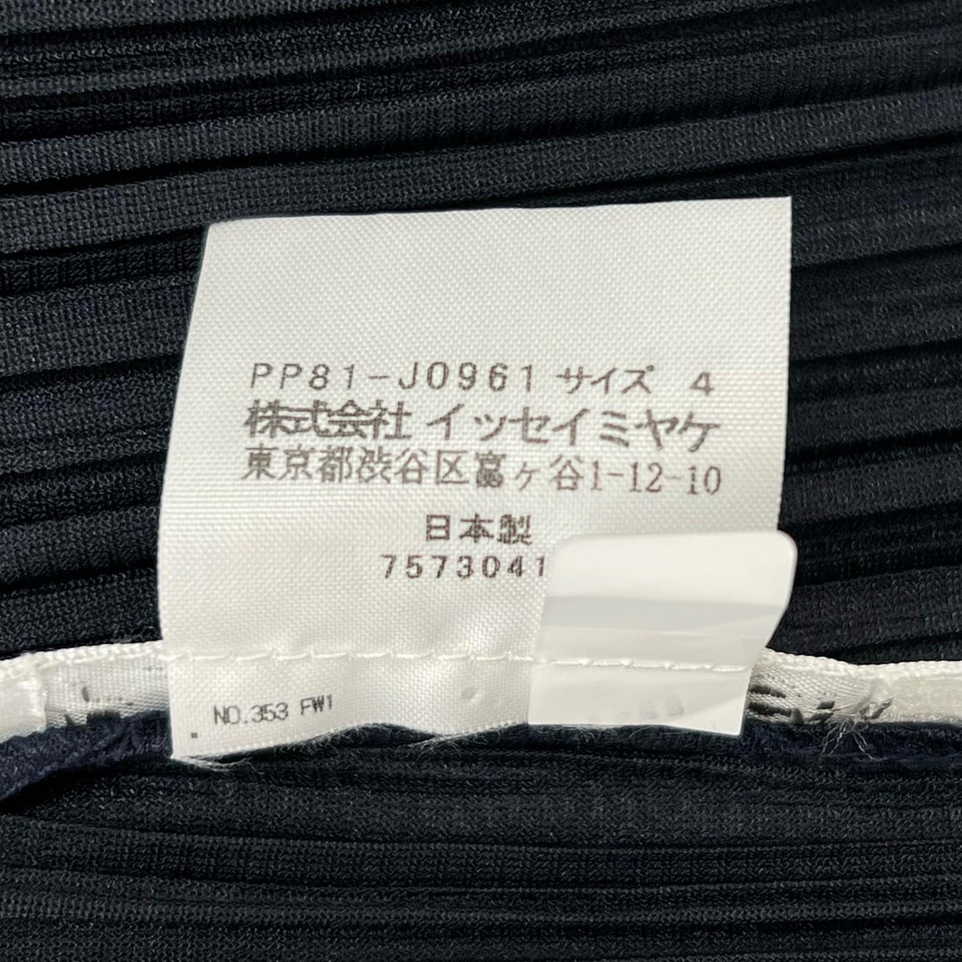 Excellent PLEATS PLEASE cardigan Pleated Dark navy polyester Women 4 PP81-J0961