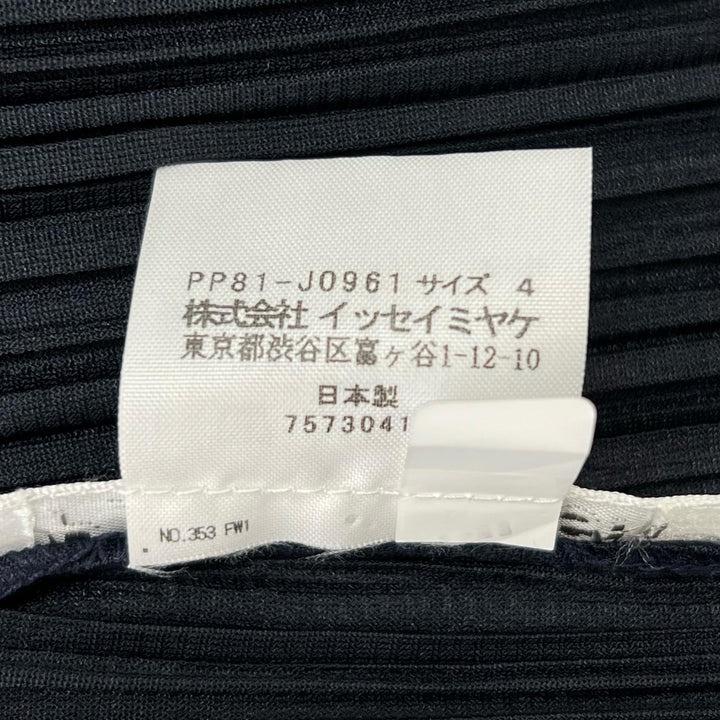 Excellent PLEATS PLEASE cardigan Pleated Dark navy polyester Women 4 PP81-J0961