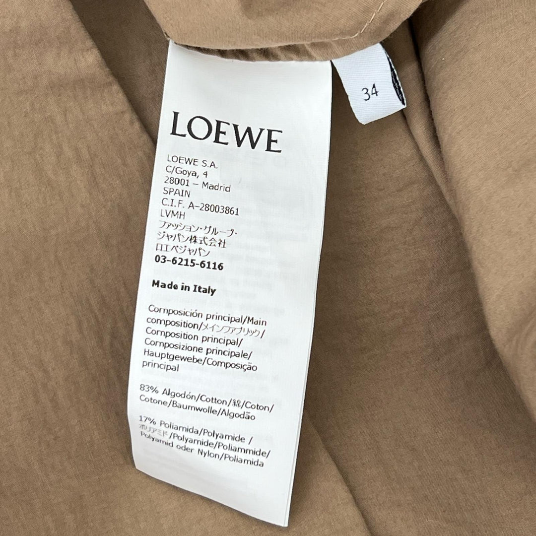 Excellent LOEWE one piece Paula's Ibiza Tunic Dress beige cotton 34 S616Y09XA1