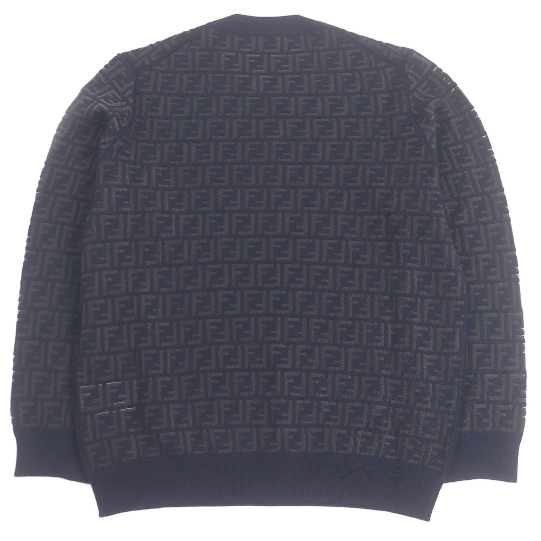 Excellent FENDI sweater FF Logo Zucca Pattern Lightweight