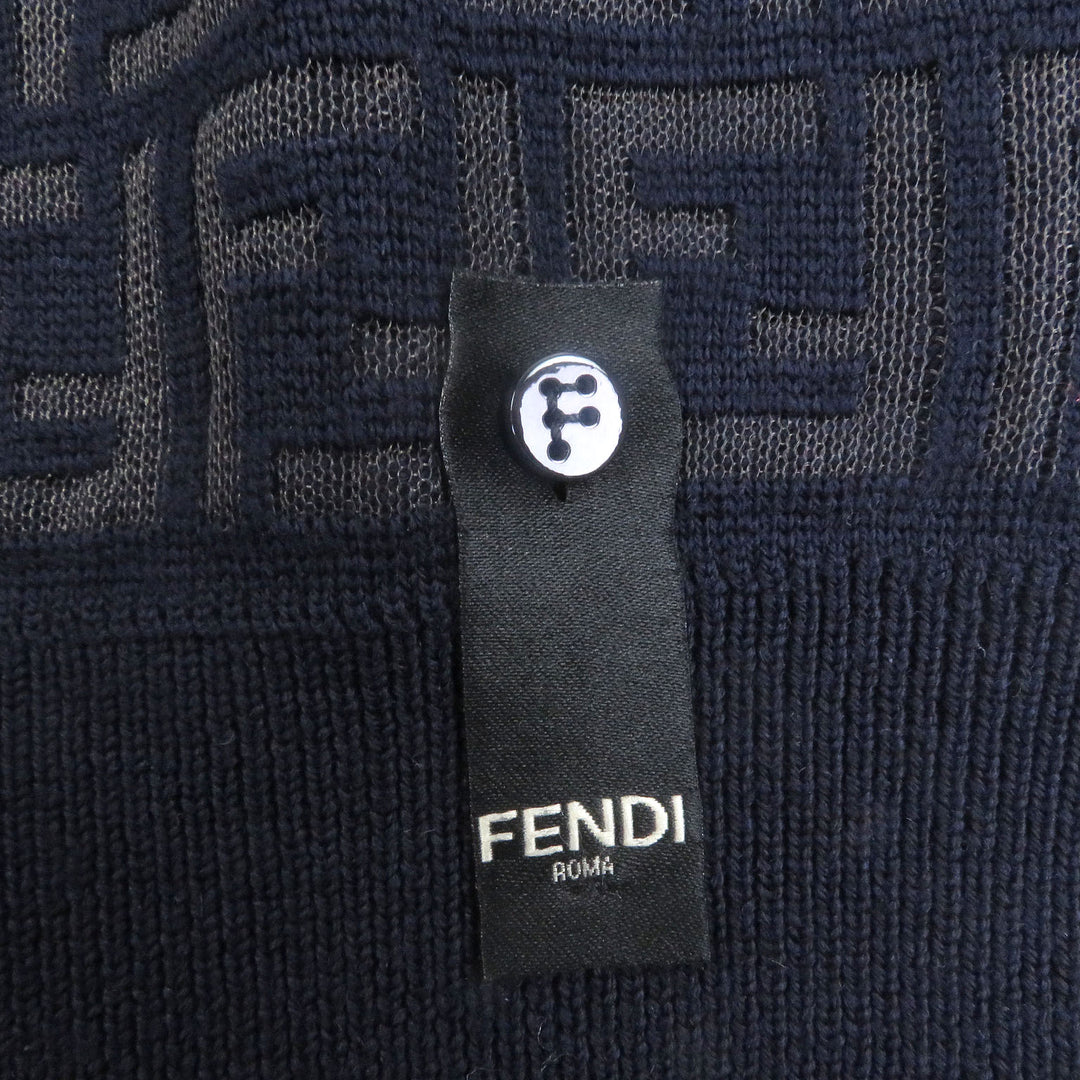 Excellent FENDI sweater FF Logo Zucca Pattern Lightweight