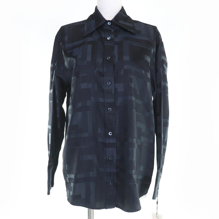 新品 GUCCI 長袖シャツ トムフォード 年代デッドストック ダークネイビー シルク 40