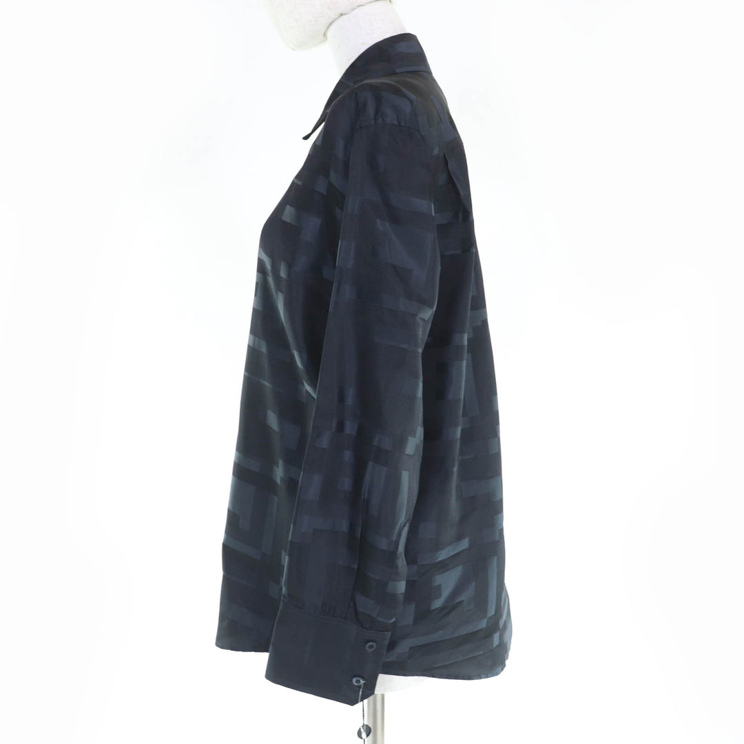 新品 GUCCI 長袖シャツ トムフォード 年代デッドストック ダークネイビー シルク 40
