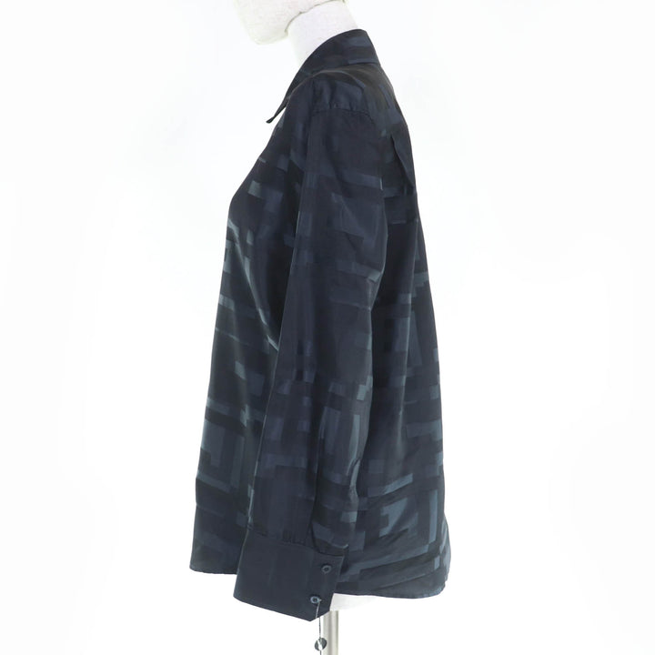 新品 GUCCI 長袖シャツ トムフォード 年代デッドストック ダークネイビー シルク 40