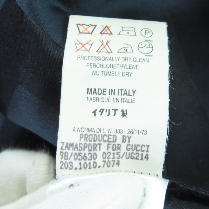 新品 GUCCI 長袖シャツ トムフォード 年代デッドストック ダークネイビー シルク 40