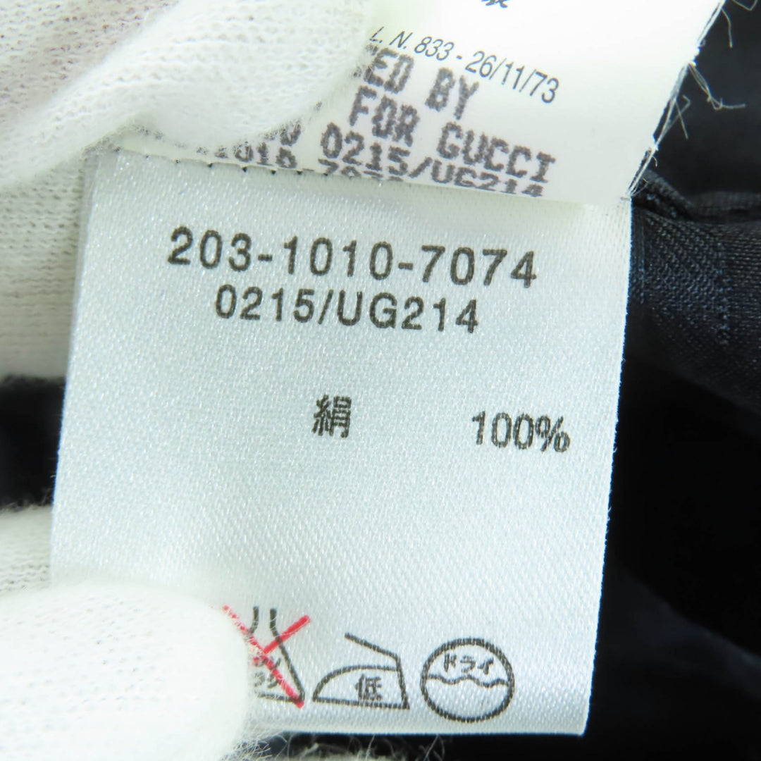 新品 GUCCI 長袖シャツ トムフォード 年代デッドストック ダークネイビー シルク 40