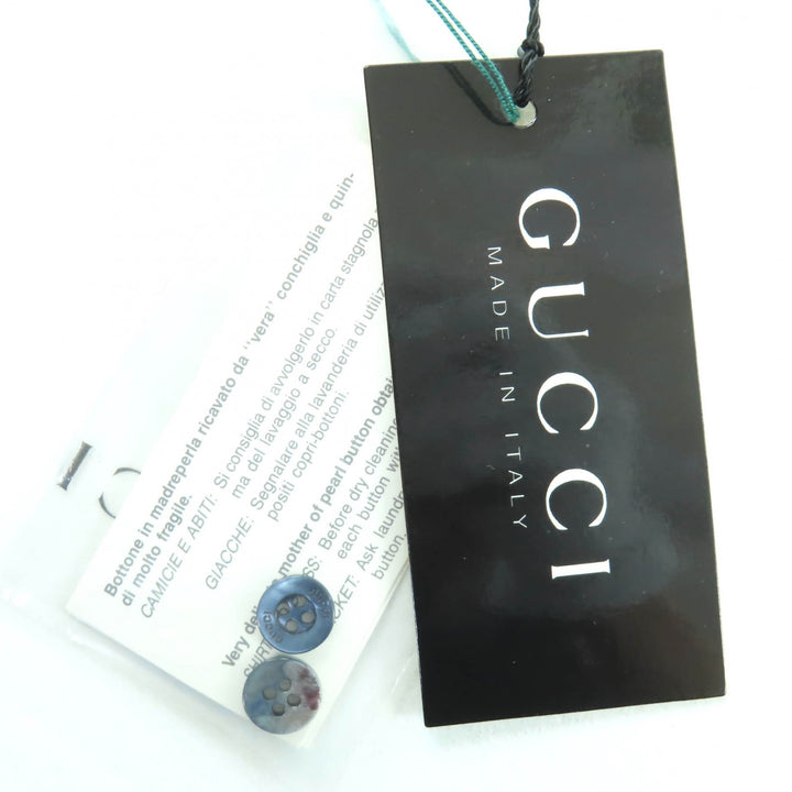 新品 GUCCI 長袖シャツ トムフォード 年代デッドストック ダークネイビー シルク 40