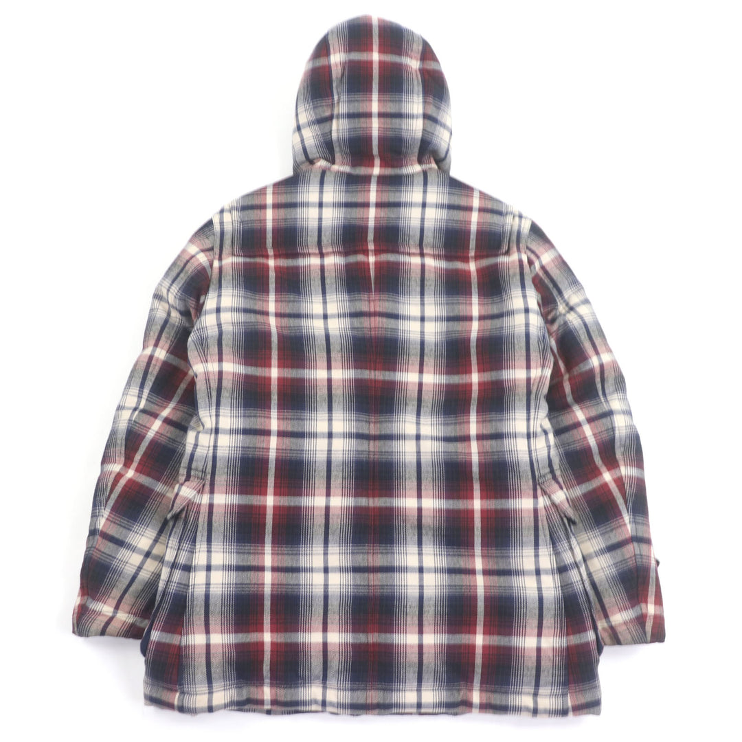 Excellent BURBERRY BLACK LABEL Down jacket Check Pattern Toggle Button