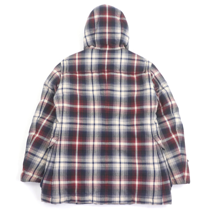 Excellent BURBERRY BLACK LABEL Down jacket Check Pattern Toggle Button