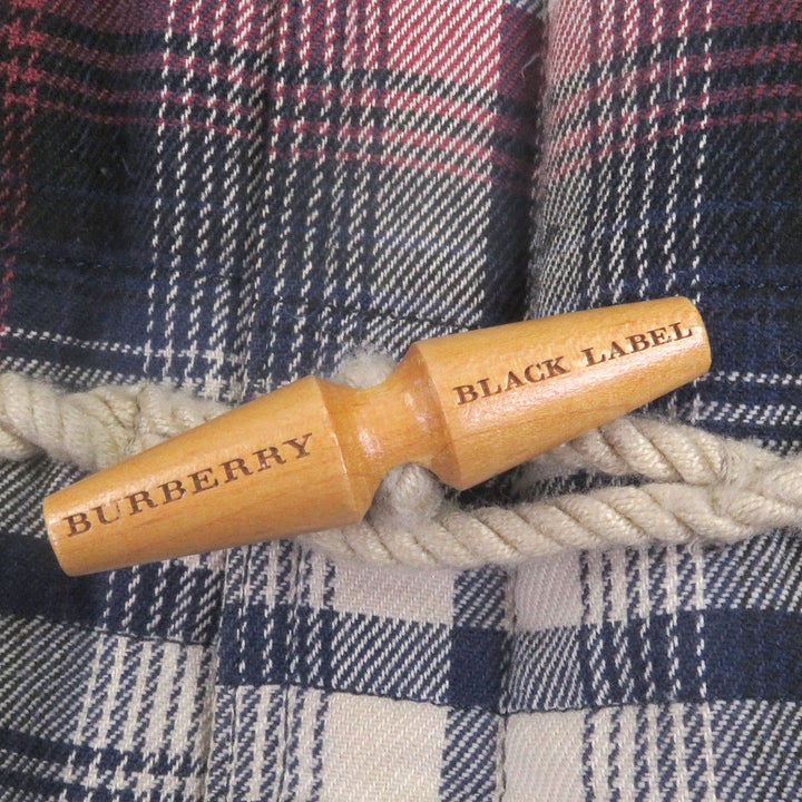 Excellent BURBERRY BLACK LABEL Down jacket Check Pattern Toggle Button
