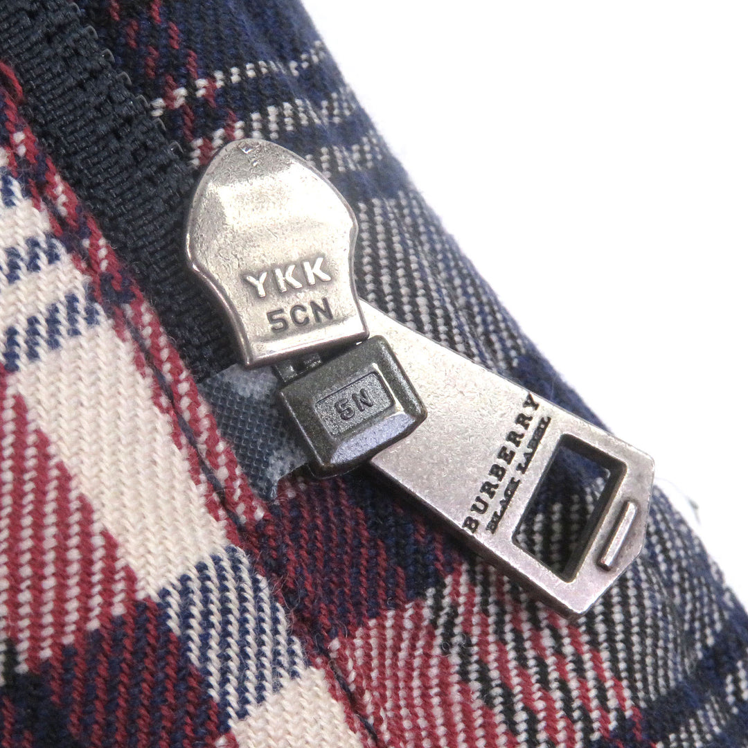 Excellent BURBERRY BLACK LABEL Down jacket Check Pattern Toggle Button