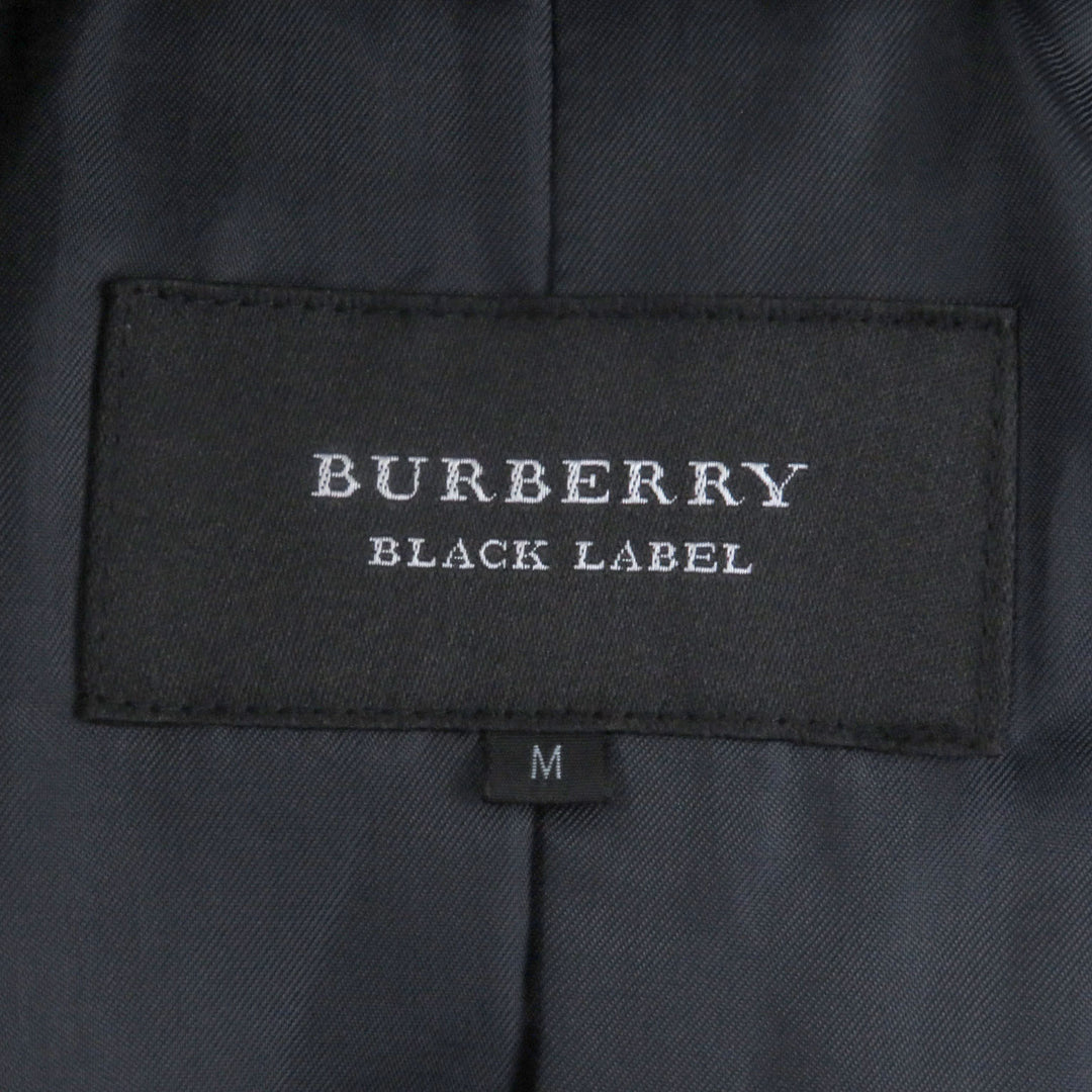 Excellent BURBERRY BLACK LABEL Down jacket Check Pattern Toggle Button