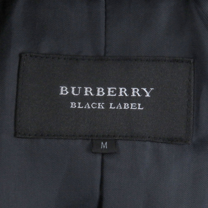 Excellent BURBERRY BLACK LABEL Down jacket Check Pattern Toggle Button