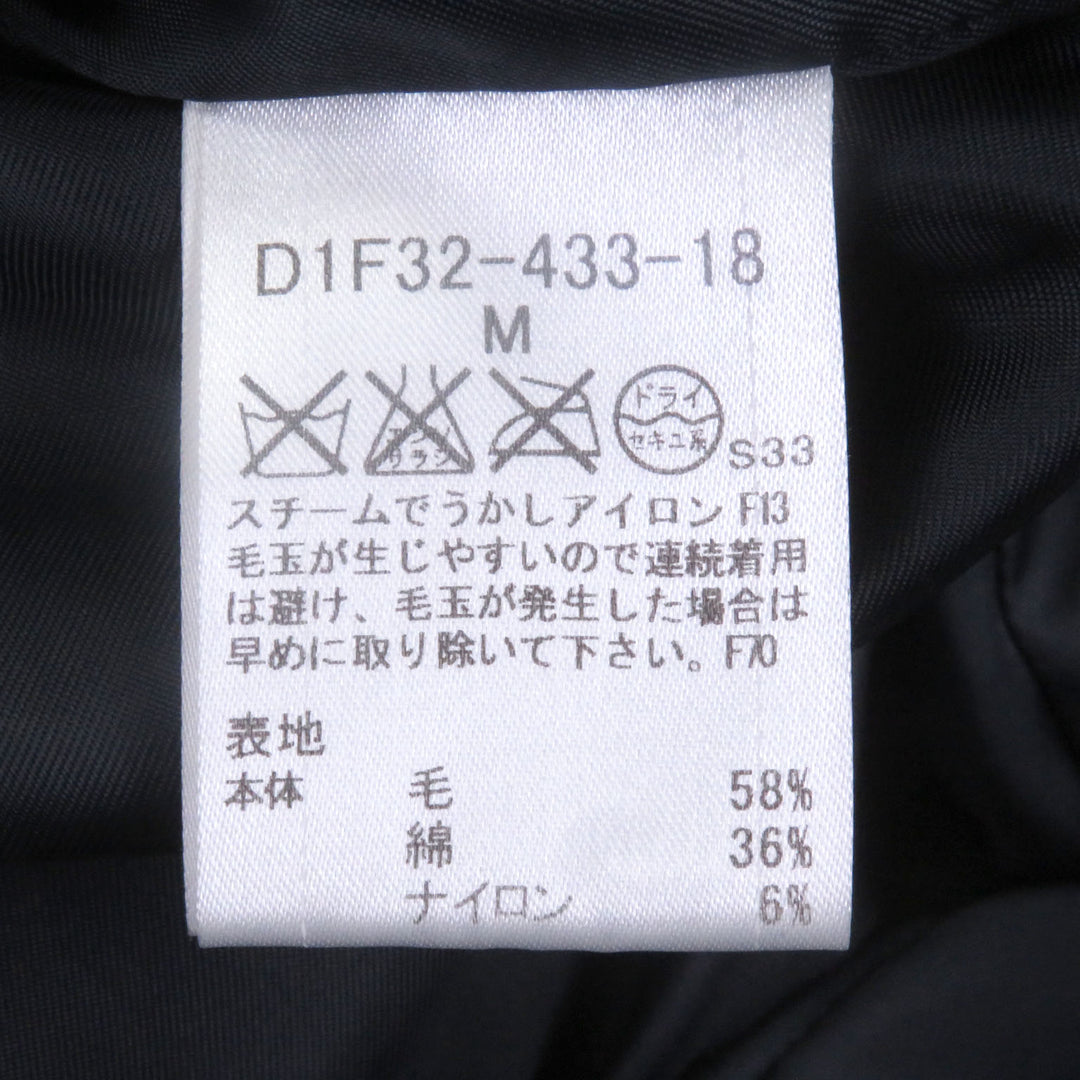 Excellent BURBERRY BLACK LABEL Down jacket Check Pattern Toggle Button