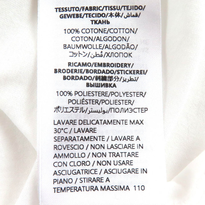 Excellent GUCCI Short sleeve shirt Logo embroidered cotton jersey white M 787299