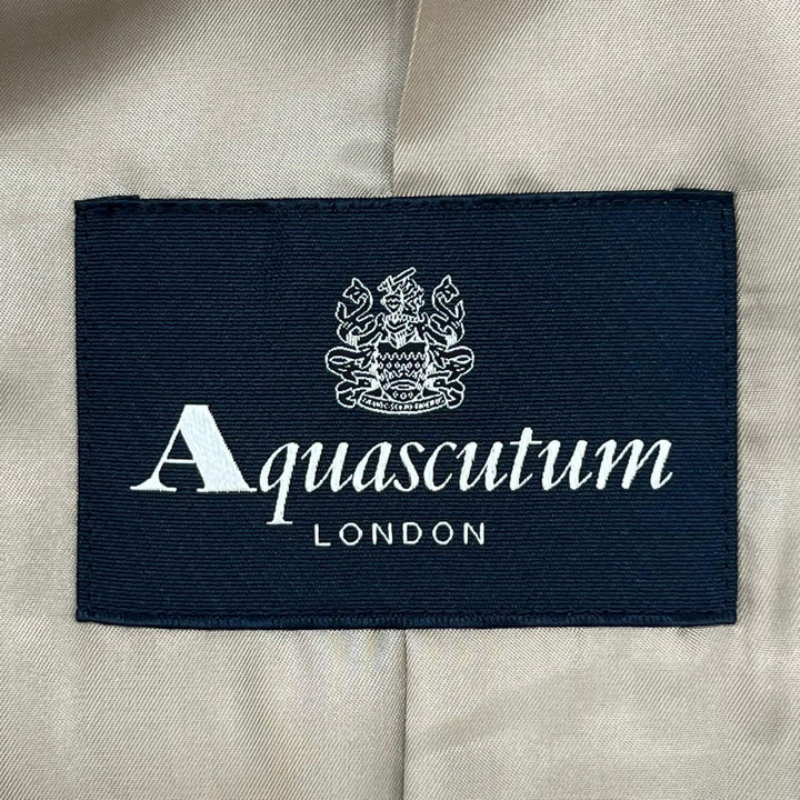 Excellent Aquascutum LONDON coat Check Pattern multicolor wool Women 9