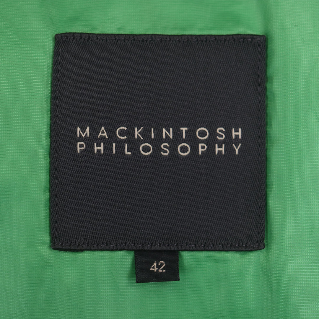 优质 MACKINTOSH PHILOSOPHY 连帽拉链黑色尼龙男款羽绒服 42